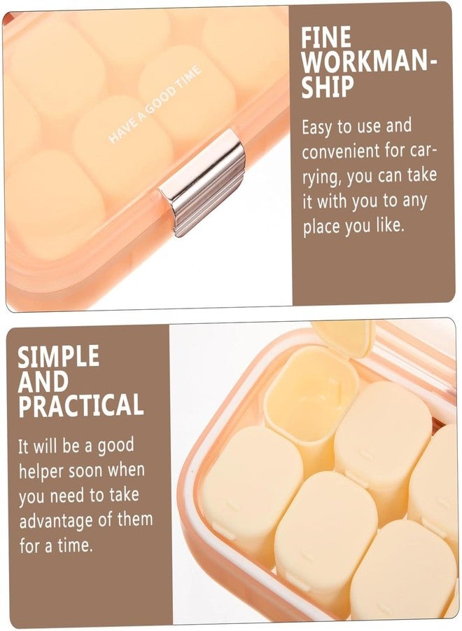 KRUPAVI Pill Medicine Organizer Storage Box - Moisture Proof, Made of Food Grade Cereal Fiber, BPA Free, Ideal for Travel, Pocket, Purse, Daily Pill Case, Portable Medicine Vitamin Holder Container - Image 2